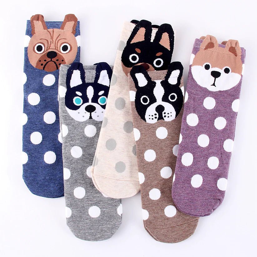Cotton Dog Lover Socks | Women's Lightweight Breathable Sock (UK 3–7) - Poochella®