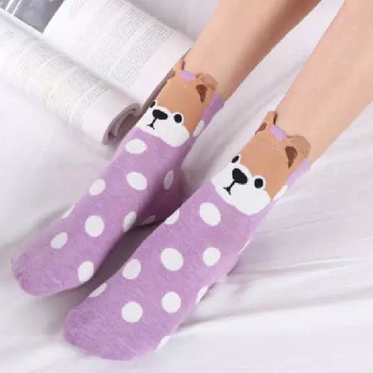 Cotton Dog Lover Socks | Women's Lightweight Breathable Sock (UK 3–7) - Poochella®