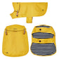 Joules Water Resistant Mustard Yellow Print Dog Raincoat - Poochella®