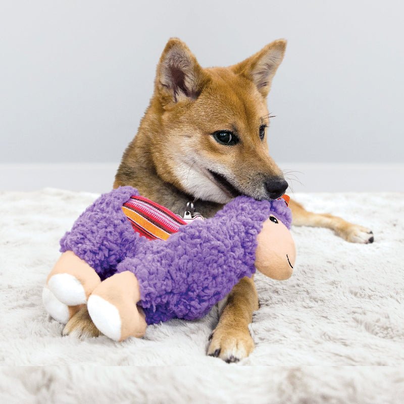 KONG SHERPS™ Donkey Dog Toy | Soft Plush Squeaky Dog Toy | Crinkle Dog Toy - Poochella®
