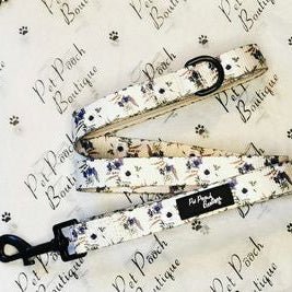 Pet Pooch Boutique Floral Meadow Dog Harness & Lead Set – Adjustable Floral Dog Harness | Luxury Dog Walking Set UK - Poochella®