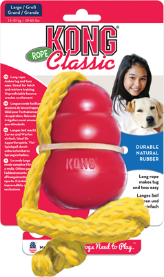 KONG® Classic with Rope Dog Toy