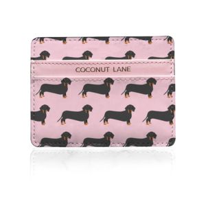 Coconut Lane Pink Dachshund Card Holder