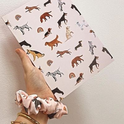 Coconut Lane Dogs & Rainbows Pink Notebook