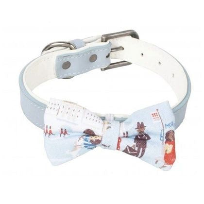 Cath Kidston® London People Pet Dog Collar & Bow Tie in Powder Blue