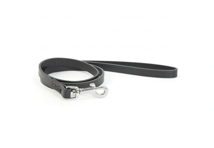 Ancol Classic Black Luxury Leather Dog Lead