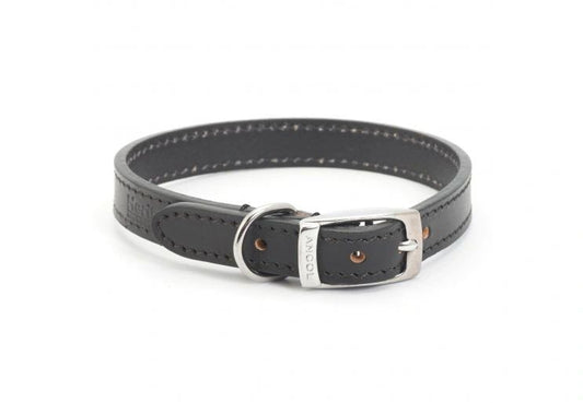 Ancol Classic Black Leather Dog Pet Collar
