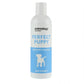 A bottle of Animology Perfect Puppy Mild Shampoo, baby powder scented, intended for cleaning, deodorizing, and conditioning puppies' coat.
